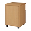 Scranton & Co Rolling File Cabinet in Natural Finish with Dual Casters