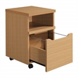 Scranton & Co Rolling File Cabinet in Natural Finish with Dual Casters