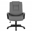 Scranton & Co High Back Charcoal Bonded Leather Office Chair Loop Arms