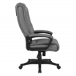 Scranton & Co High Back Charcoal Bonded Leather Office Chair Loop Arms