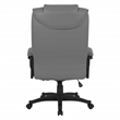 Scranton & Co High Back Charcoal Bonded Leather Office Chair Loop Arms