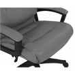 Scranton & Co High Back Charcoal Bonded Leather Office Chair Loop Arms