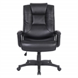 Scranton & Co High Back Black Bonded Leather Office Chair with Loop Arms