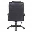 Scranton & Co High Back Black Bonded Leather Office Chair with Loop Arms