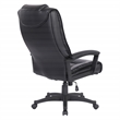 Scranton & Co High Back Black Bonded Leather Office Chair with Loop Arms