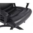 Scranton & Co High Back Black Bonded Leather Office Chair with Loop Arms