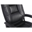 Scranton & Co High Back Black Bonded Leather Office Chair with Loop Arms