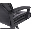 Scranton & Co High Back Black Bonded Leather Office Chair with Loop Arms