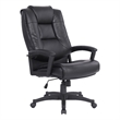 Scranton & Co High Back Black Bonded Leather Office Chair with Loop Arms