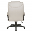 Scranton & Co High Back Taupe Gray Bonded Leather Office Chair Loop Arms