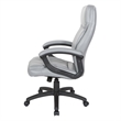 Scranton & Co Charcoal Gray Bonded Leather Executive High Back Chair