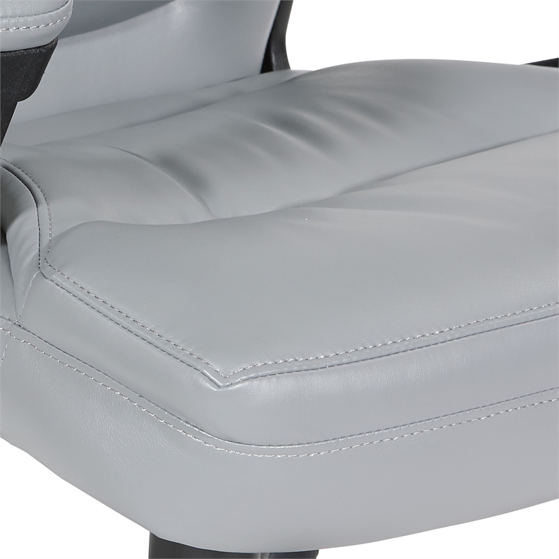 Scranton & Co Charcoal Gray Bonded Leather Executive High Back Chair