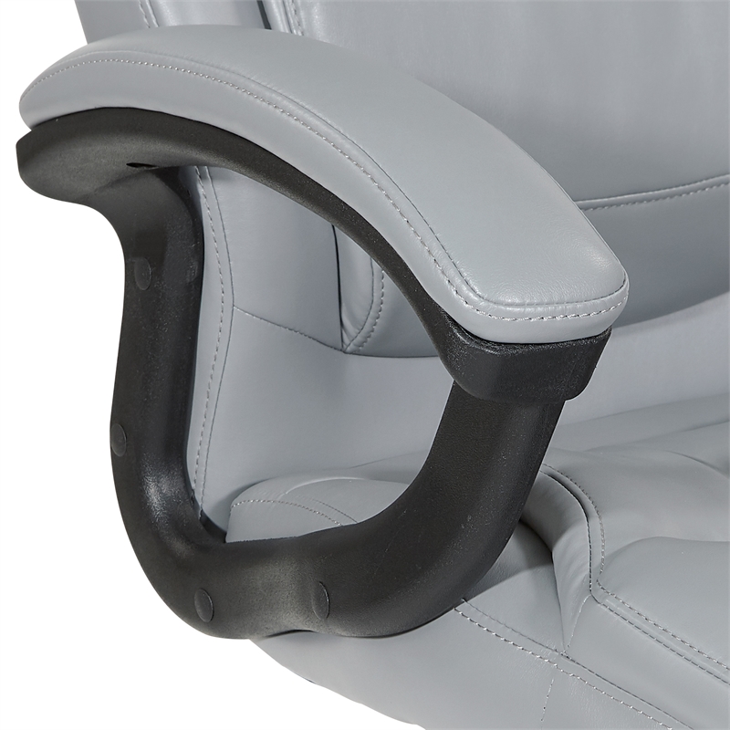 Scranton & Co Charcoal Gray Bonded Leather Executive High Back Chair