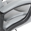 Scranton & Co Charcoal Gray Bonded Leather Executive High Back Chair