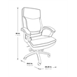 Scranton & Co Charcoal Gray Bonded Leather Executive High Back Chair