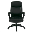 Scranton & Co Black Bonded Leather Executive High Back Office Chair
