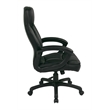 Scranton & Co Black Bonded Leather Executive High Back Office Chair