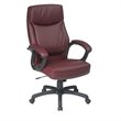 Scranton & Co Burgundy Red Bonded Leather Executive High Back Office Chair