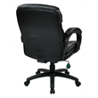 Scranton & Co Black Eco Leather Mid Back Executive Office Chair