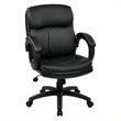 Scranton & Co Black Eco Leather Mid Back Executive Office Chair