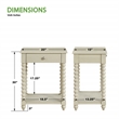 Scranton & Co Wood Side Table with Drawer in Whitewash Finish