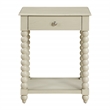 Scranton & Co Wood Side Table with Drawer in Whitewash Finish
