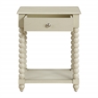 Scranton & Co Wood Side Table with Drawer in Whitewash Finish