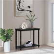 Scranton & Co Cottage Foyer Table in Black Engineered Wood with Shelf