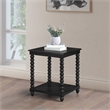 Scranton & Co Cottage End Table in Black Engineered Wood with Shelf