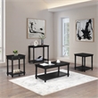 Scranton & Co Cottage End Table in Black Engineered Wood with Shelf