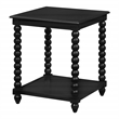 Scranton & Co Cottage End Table in Black Engineered Wood with Shelf