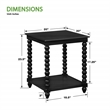Scranton & Co Cottage End Table in Black Engineered Wood with Shelf