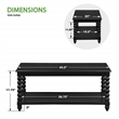 Scranton & Co Cottage Coffee Table in Black Engineered Wood with Shelf