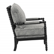 Scranton & Co Spindle Accent Chair in Graphite Black Fabric Wood Frame