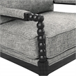 Scranton & Co Spindle Accent Chair in Graphite Black Fabric Wood Frame
