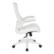 Scranton & Co White Screen Back Manager's Chair in White Faux Leather