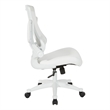 Scranton & Co White Screen Back Manager's Chair in White Faux Leather