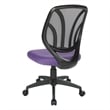 Scranton & Co Armless Task Chair with Screen Back in Purple Mesh Fabric