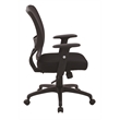 Scranton & Co Black Mesh Back Task Chair with Fabric Seat and Locking Tilt