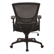 Scranton & Co Black Mesh Back Task Chair with Fabric Seat and Locking Tilt