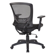 Scranton & Co Black Mesh Screen Seat and Back Manager's Chair Nylon Base