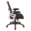 Scranton & Co Black Mesh Back Manager's Chair with Fabric Padded Arms