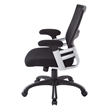 Scranton & Co Black Mesh Back Manager's Chair with Fabric Padded Arms