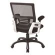 Scranton & Co Black Mesh Back Manager's Chair with Fabric Padded Arms