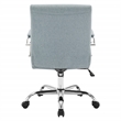 Scranton & Co Mid-Back Blue Fabric Office Chair with Channel Tufting