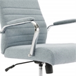 Scranton & Co Mid-Back Blue Fabric Office Chair with Channel Tufting