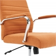 Scranton & Co Mid-Back Nutmeg Orange Fabric Office Chair Channel Tufted