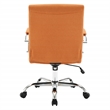 Scranton & Co Mid-Back Nutmeg Orange Fabric Office Chair Channel Tufted