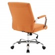 Scranton & Co Mid-Back Nutmeg Orange Fabric Office Chair Channel Tufted