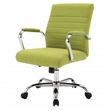Scranton & Co Mid-Back Channel Tufted Office Chair in Basil Green Fabric